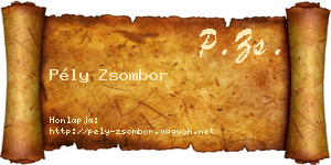 Pély Zsombor névjegykártya