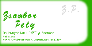 zsombor pely business card